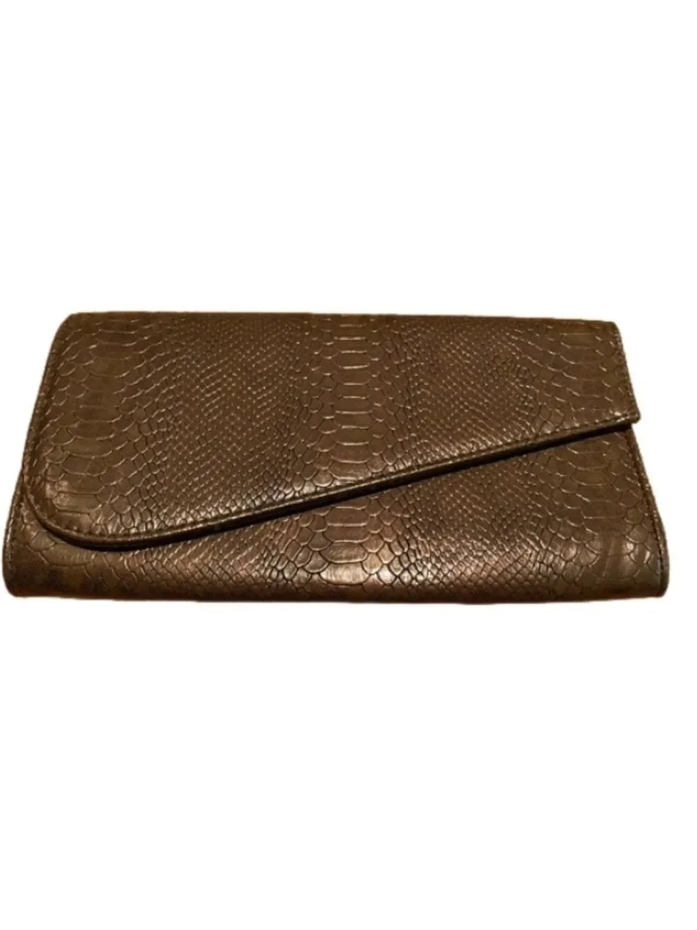 Copper Faux Animal Print Clutch/Shoulder Bag Animal Print